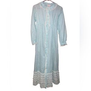 Blue Bishop Sleeve Peter Pan Collar Robe